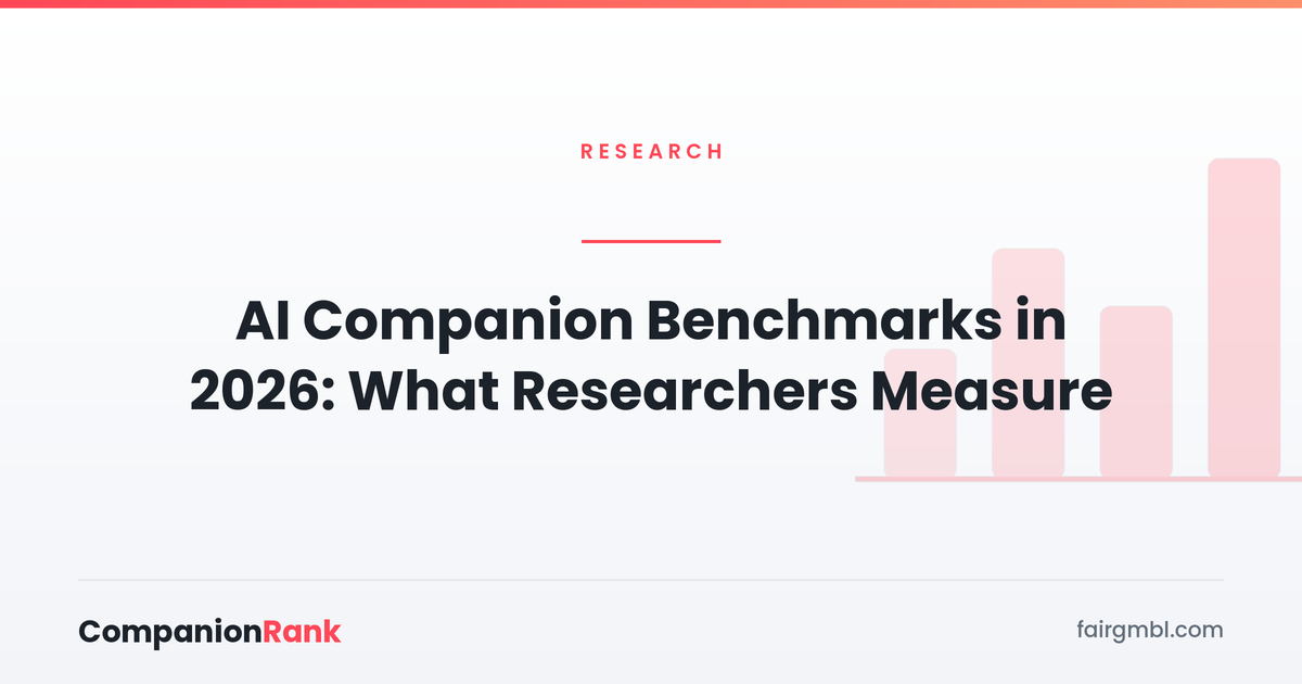 AI Companion Benchmarks in 2026: What Researchers Measure