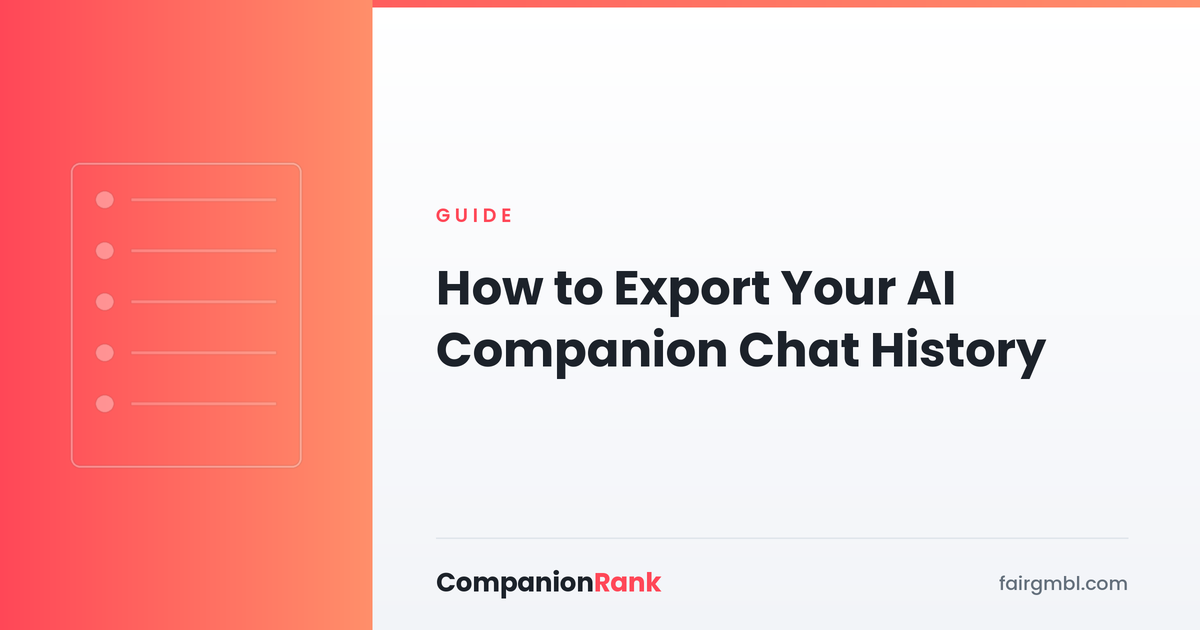 How to Export Your AI Companion Chat History
