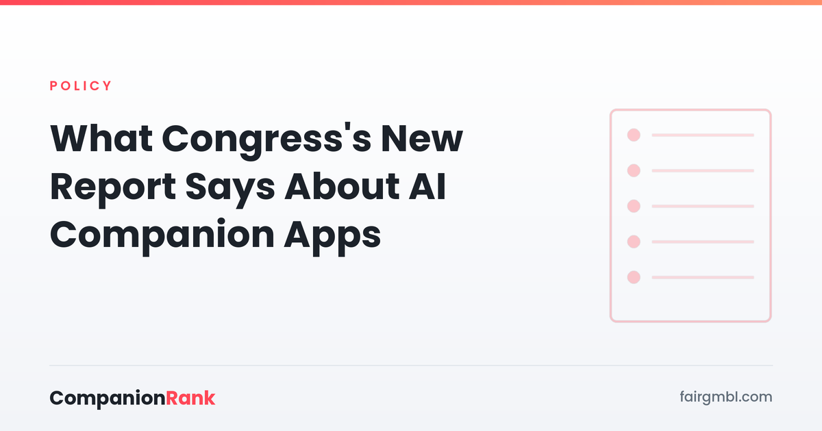 What Congress's New Report Says About AI Companion Apps